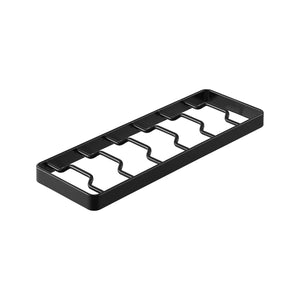 Svart skålorganizer for enkel tilgang til serveringsskåler