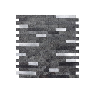 Stein mørk grå selvklebende veggfliser