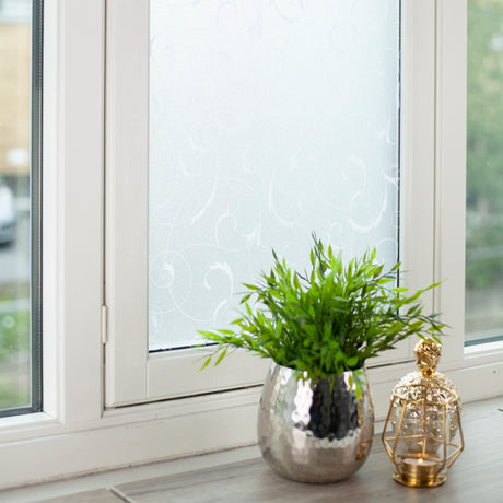 Static Scroll Flower vindusfolie