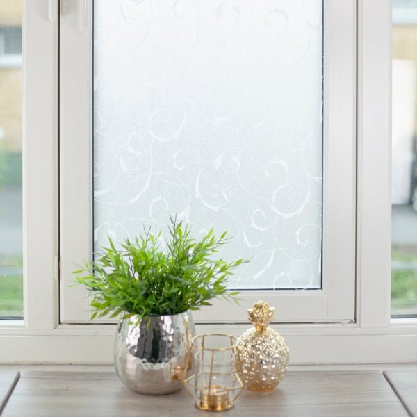 Static Scroll Flower vindusfolie - Lindas Dekor