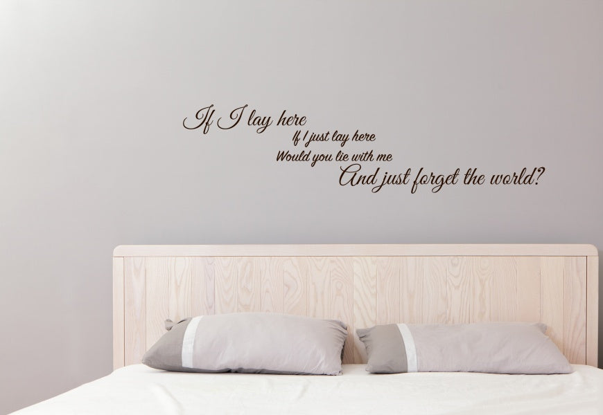 If i lay here, stor