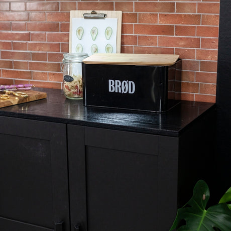 Sort glossy treverk kontaktplast til møbler – slitesterk og lett å rengjøre
