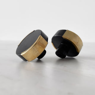 Knott sort marmor og gull, 39 mm 2-pk