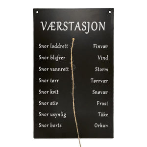 Skilt Værstasjon, sort