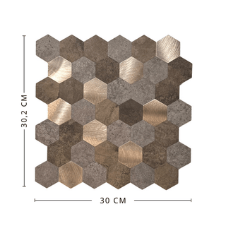 Mocca hexagon självhäftande väggplattor