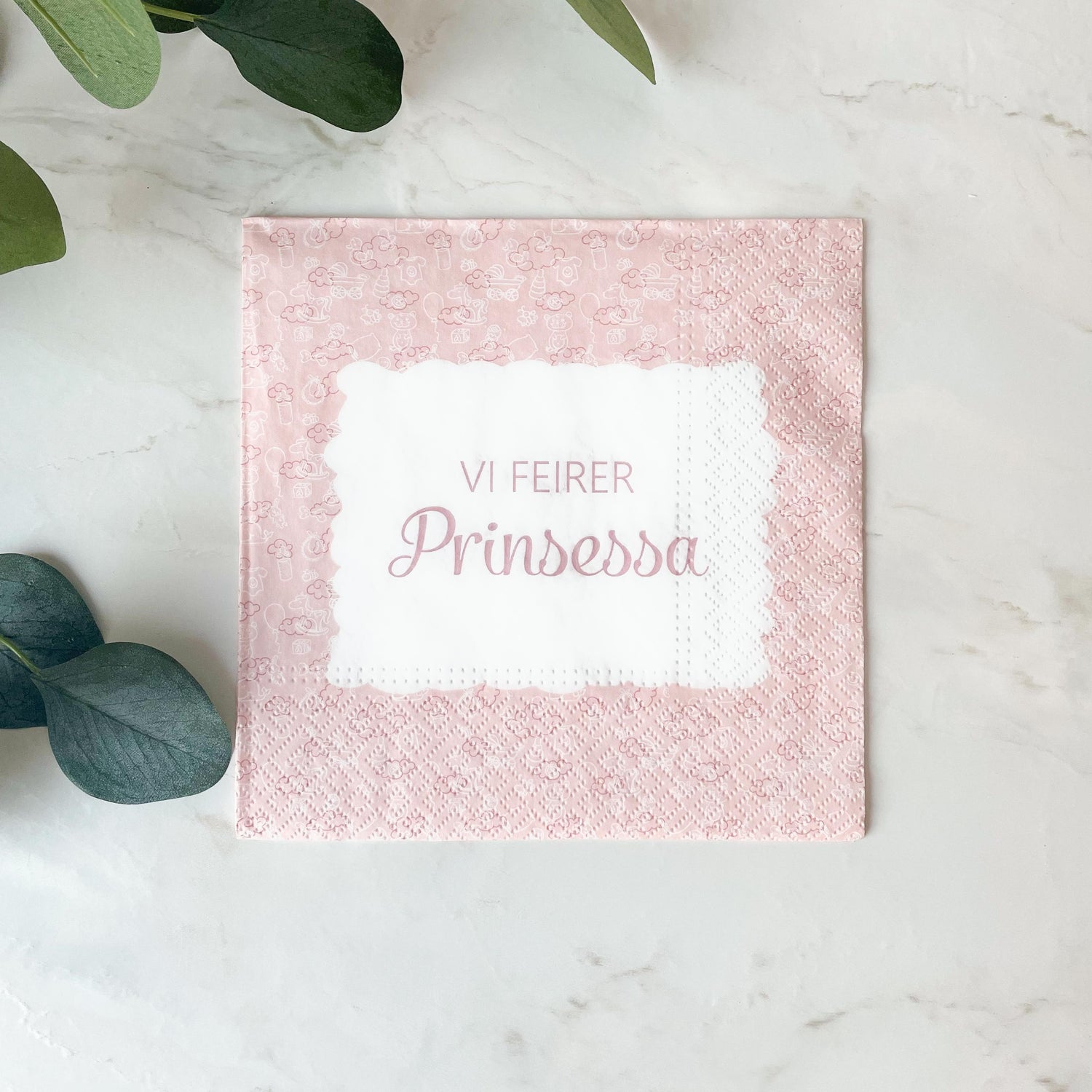 20-pk Servietter til dåp, rosa