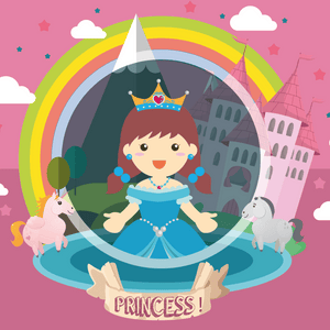 Bordbrikke prinsesse, rosa